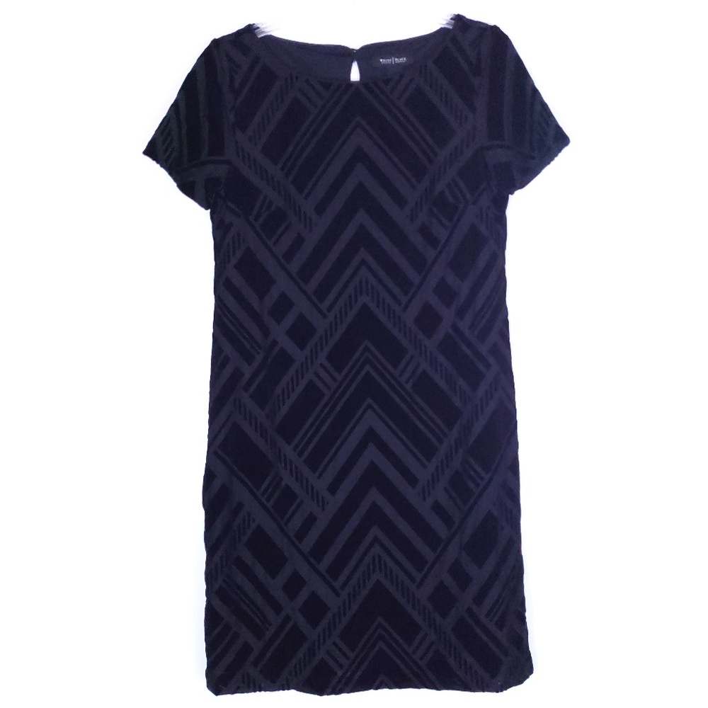 White House Black Market Women Dress Short Sleeves Black Size S